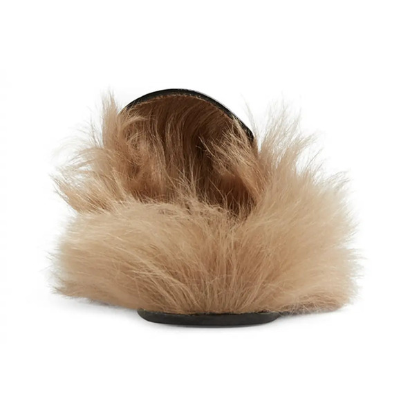 Gucci Princetown Black Patent Leather Fur Loafer Slide Slip Mule Slipper Flat 35 - Picture 11 of 13